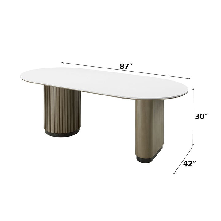 Clayten Dining Table w/Engineered Top – dimensions diagram