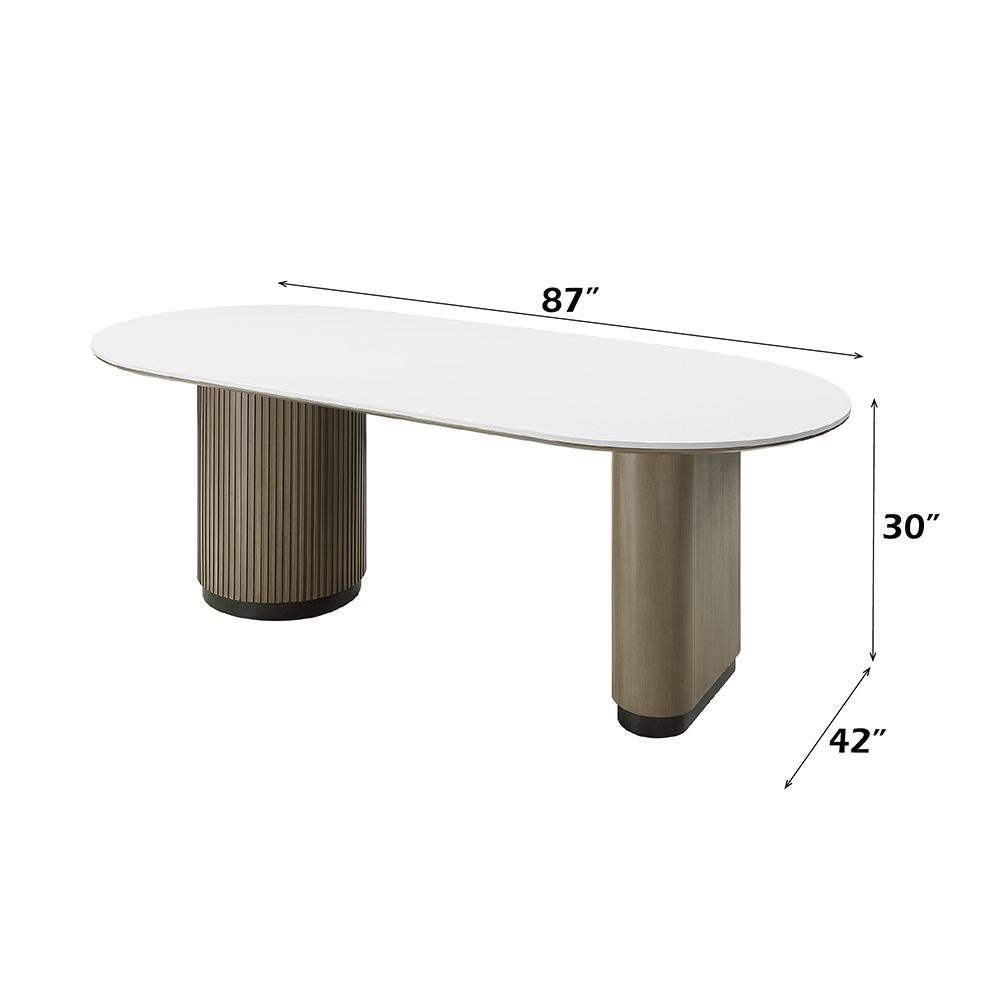 Clayten Dining Table w/Engineered Top – dimensions diagram