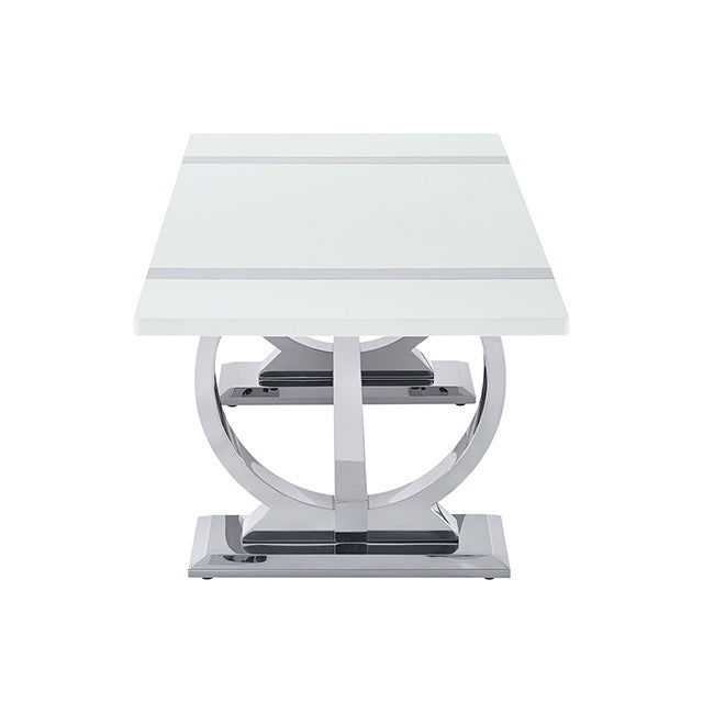 Horve Coffee Table, Silver/White - view 3
