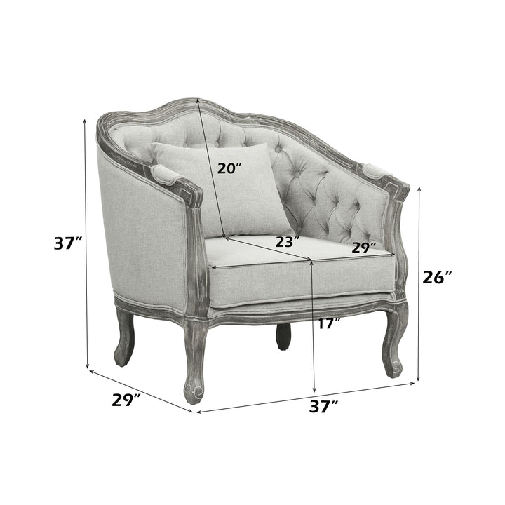 Samael Chair W/Pillow – dimensions diagram