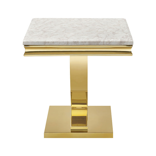 Wettingen End Table, Beige/Gold - view 2