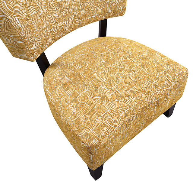 Aveni Accent Chair, Yellow - view 2