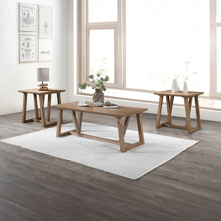 Putnam 3 Piece Occasional Set- 1 Coffee &amp; 2 End Tables -Walnu