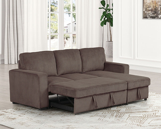 Yves Sectional, Brown - view 4