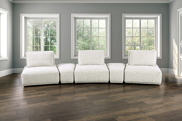 Stavanger Curved 3-Seater, Light Gray - view 2
