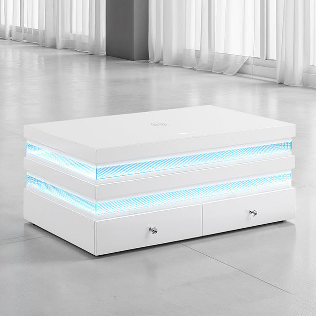 Maloy Rectangular Cocktail Table, White