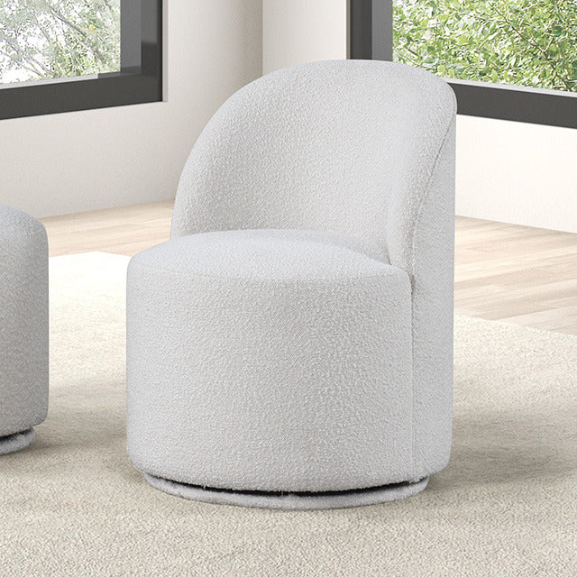 Broager Dining Swivel Chair, White
