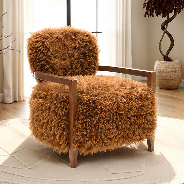 Eramo Accent Chair, Camel Brown - view 4
