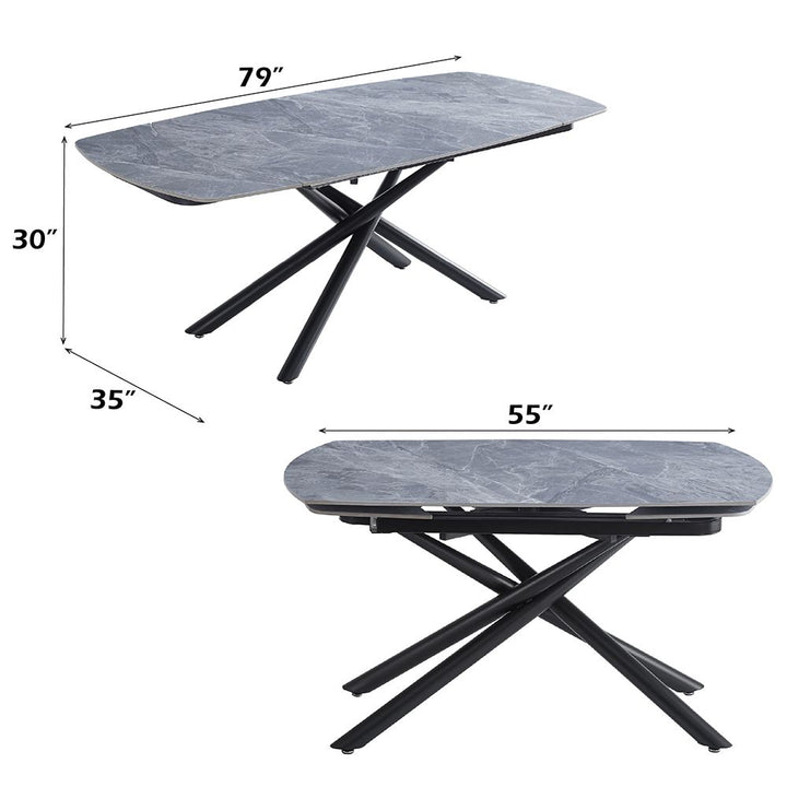 Hester Dining Table – dimensions diagram