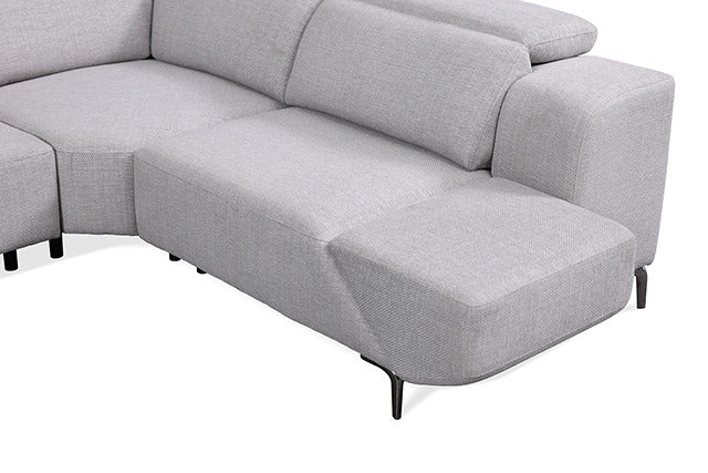 Melancton Power Sectional, Light Gray