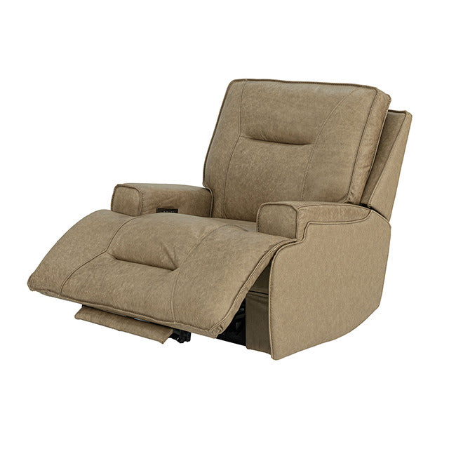 Dallas Oversized Power Recliner, Warm Taupe