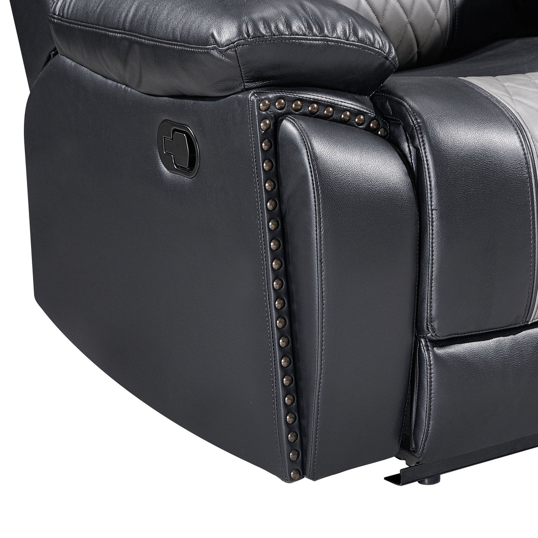Nikko Glider Recliner-Black/gray