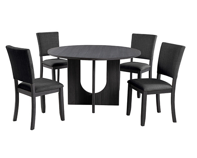Oberto Round Dining Table, Walnut - view 4