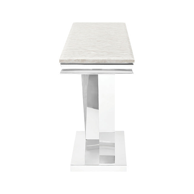 Villarsglane Sofa Table, Beige/Chrome - view 2
