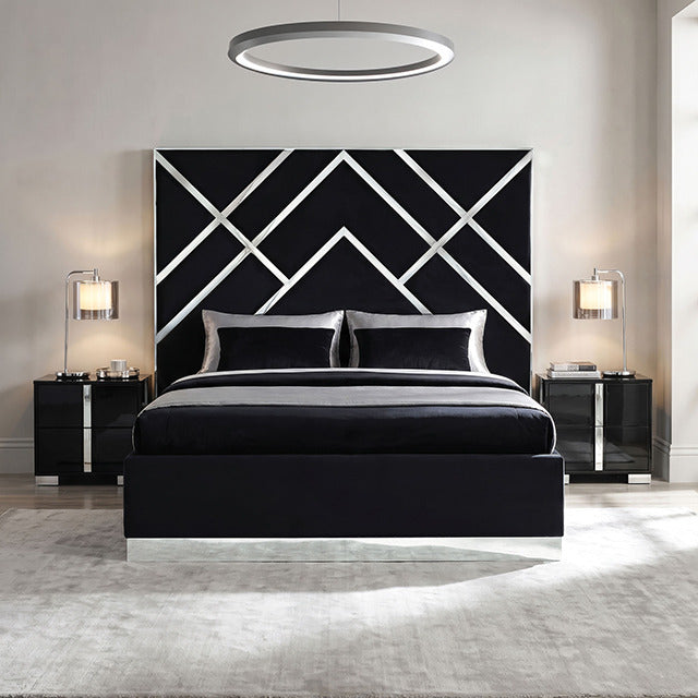 Stavola Bed, Black/Chrome - view 5