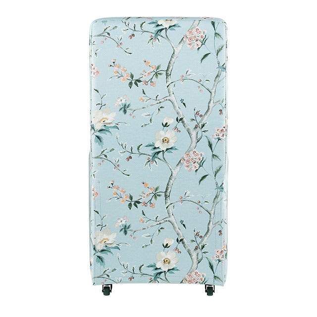 Durham Dining Chair W/ 4 Casters, Chinoiserie Pale Blue/Peach - view 4