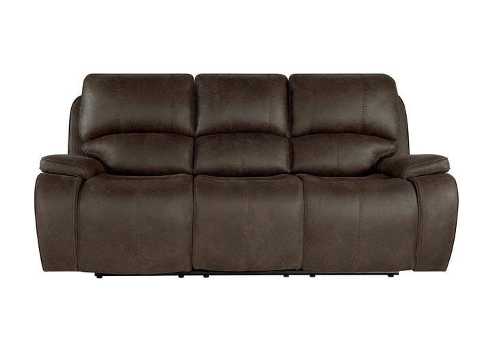 Brookings  Sofa W/pwr Hr &amp; Fr-Brown