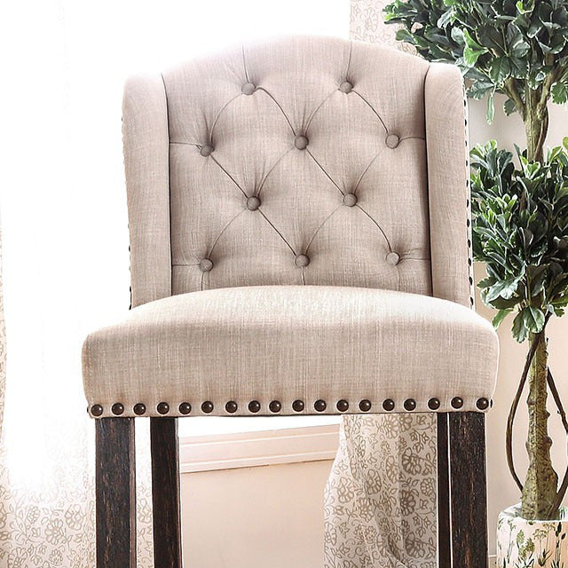 Sania Bar Chair, Antique Black/Beige