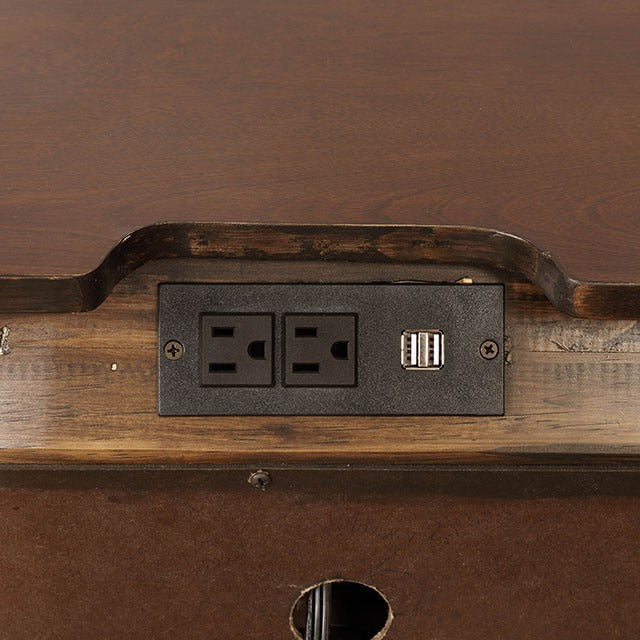 Brandt Night Stand, Brown Cherry - view 4