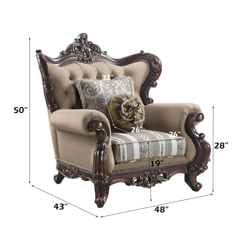 Ragnar Chair W/2 Pillows – dimensions diagram