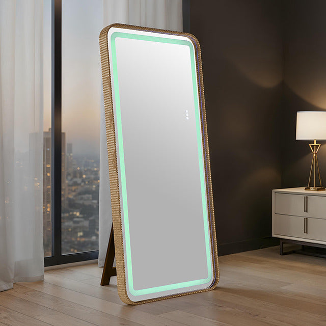 Kiley Floor Mirror, Gold - view 3