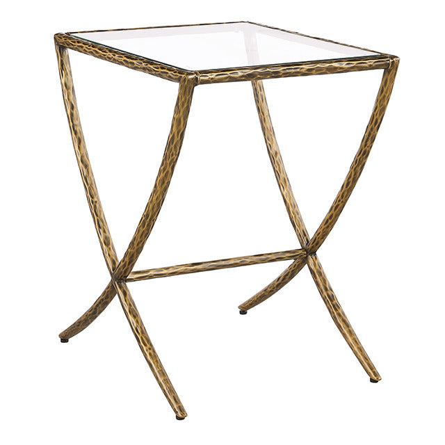 Vilna Side Table, Matte Gold