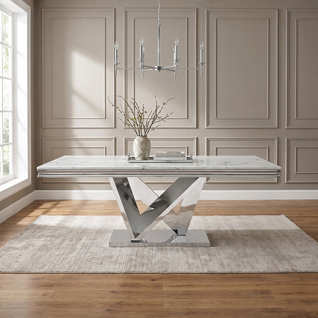 Valdevers Dining Table, Chrome - view 4