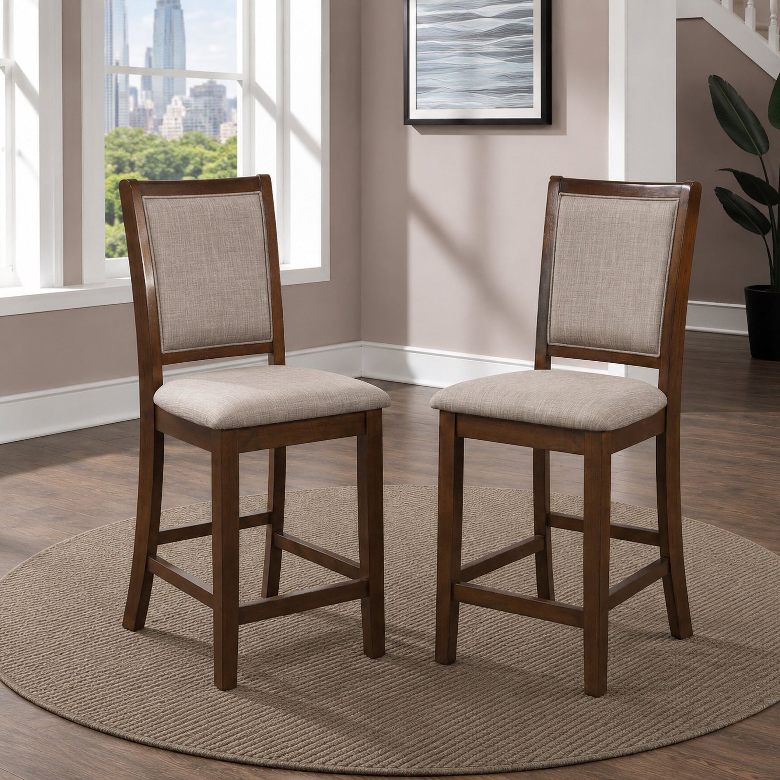 Amy Counter Chair (2/ctn)-Cherry