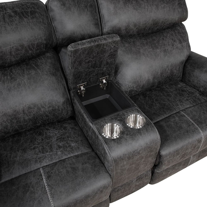 Hirah Motion Loveseat w/Console &amp; USB Port – view 5