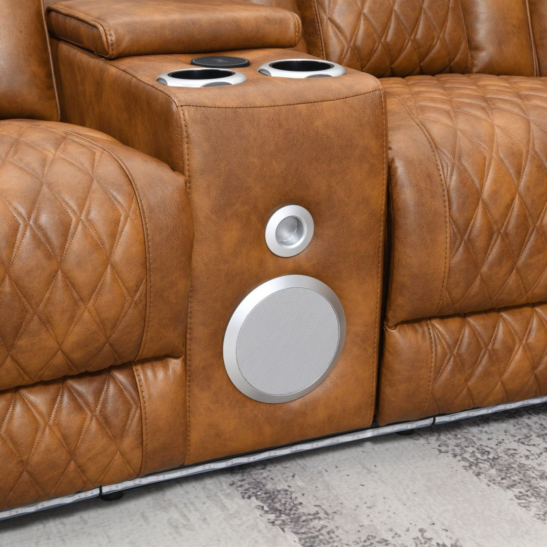 Taddeo Power Motion Sectional Sofa Set w/Power Headrest, Massage & LED – view 10