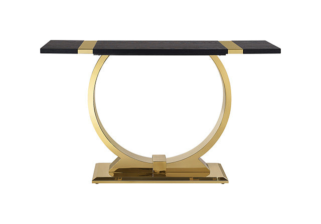Horsham Sofa Table, Black/Gold - view 2