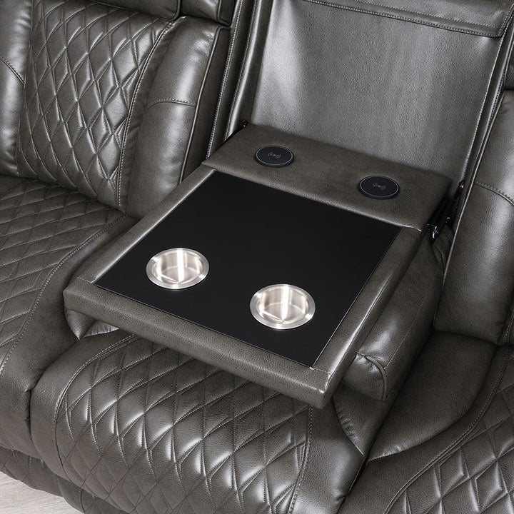 Taddeo Power Motion Sofa w/Power Headrest, USB, Wireless Charger, LED &amp; Reading Light – view 8