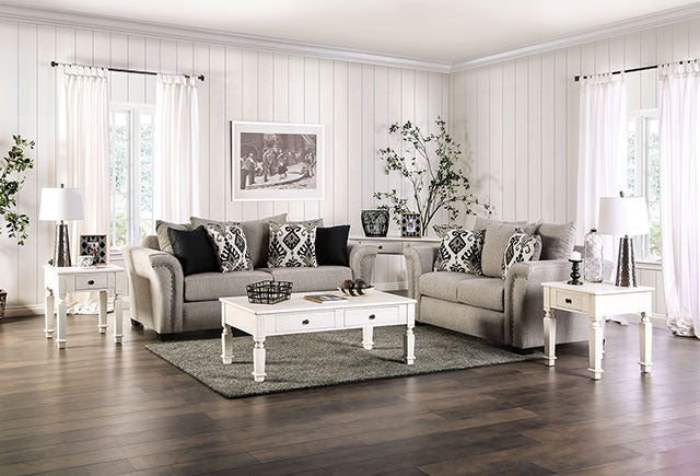 Belsize Loveseat, Light Taupe/Black - view 2