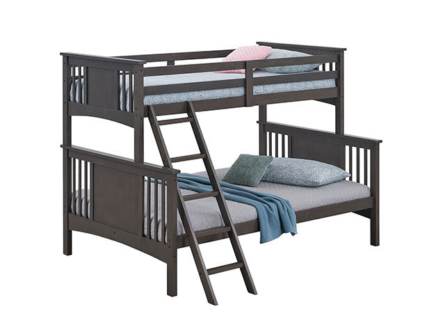 Spring Creek Twin/Full Bunk Bed, Stain Gray