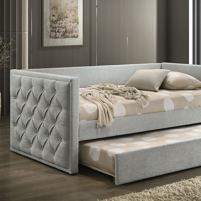 Renzi Twin Daybed W/ Trundle, Gray