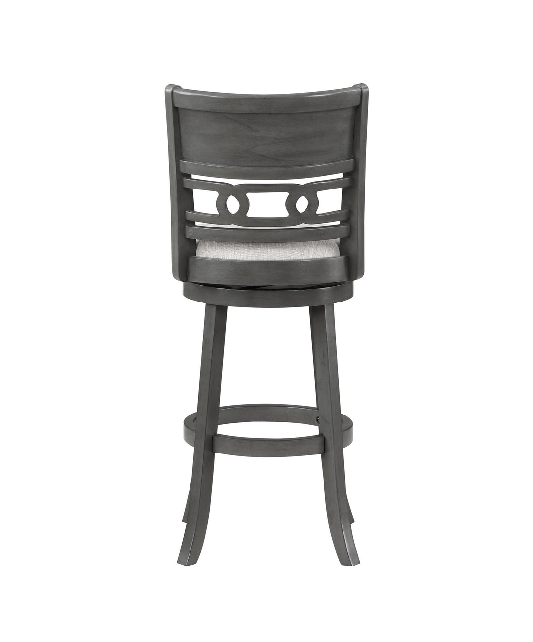 Gia 29" Swivel Barstool-Gray W/gray Fabric Seat