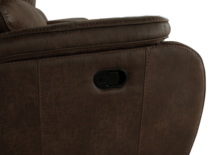 Brookings  Sofa W/dual Recliner-Brown