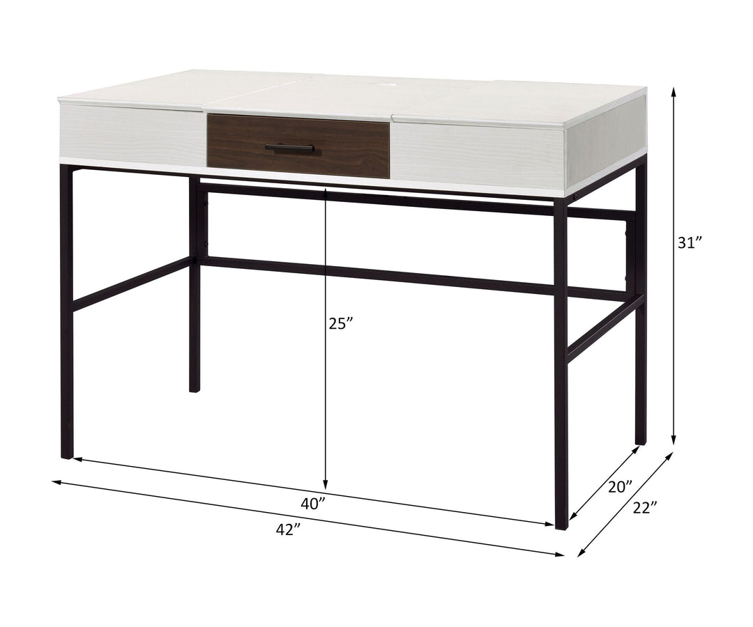 Verster Writing Desk W/USB – line drawing