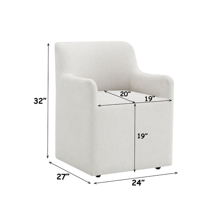 Cafell Arm Chair w/Swivel Casters – dimensions diagram