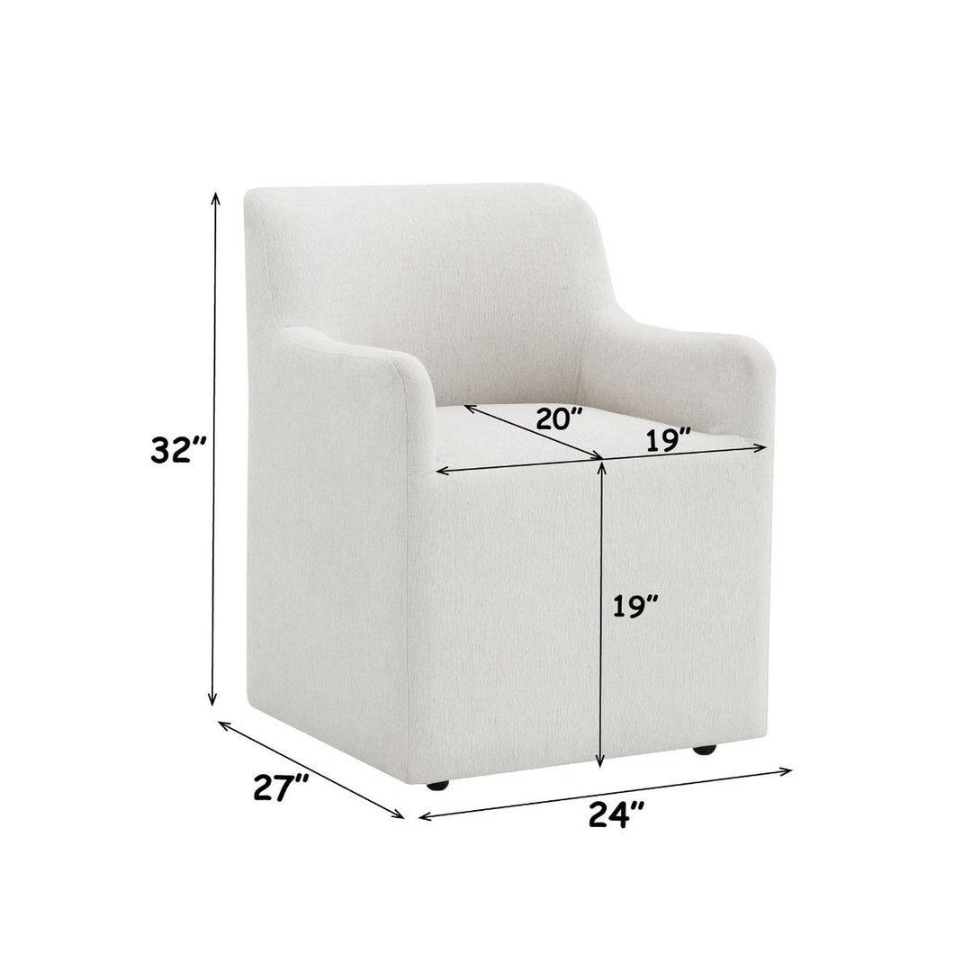 Cafell Arm Chair w/Swivel Casters – dimensions diagram