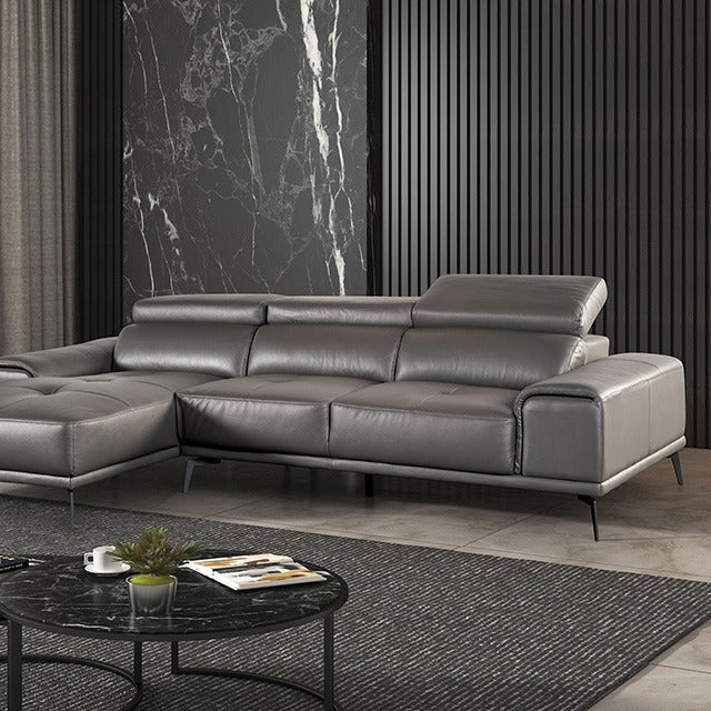 Vadso Sectional, Left Chaise, Dark Gray