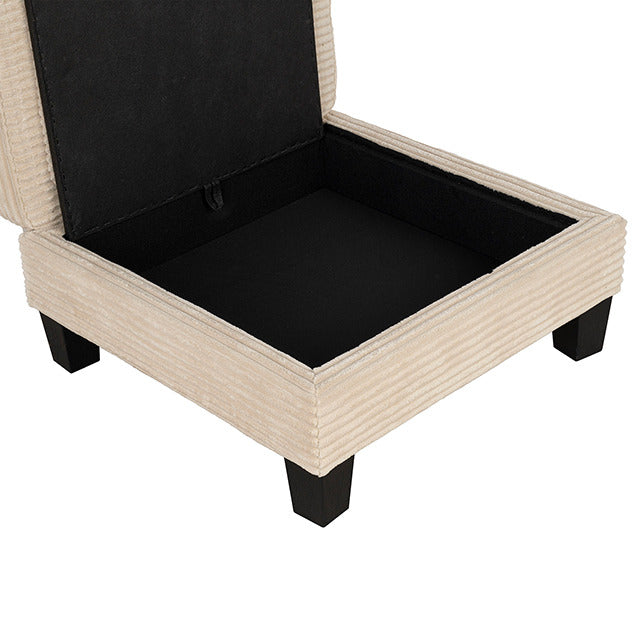 Cinderford Storage Ottomen, Beige - view 3