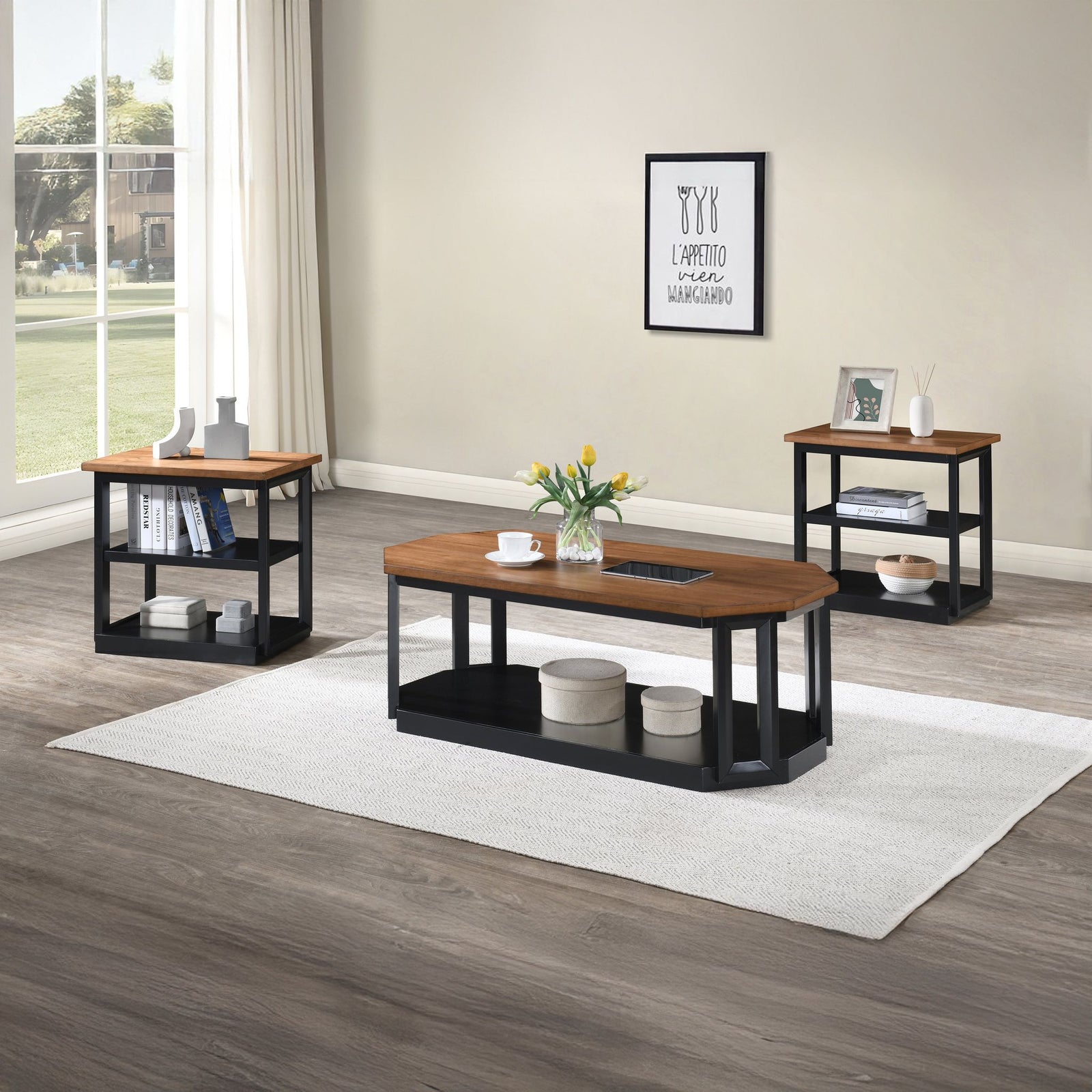 Decker 3 Piece Occasional Set- 1 Coffee & 2 End Tables - Two