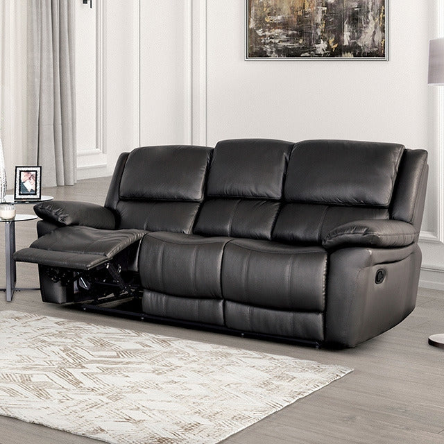 Glarus Sofa Manual Recliner, Black