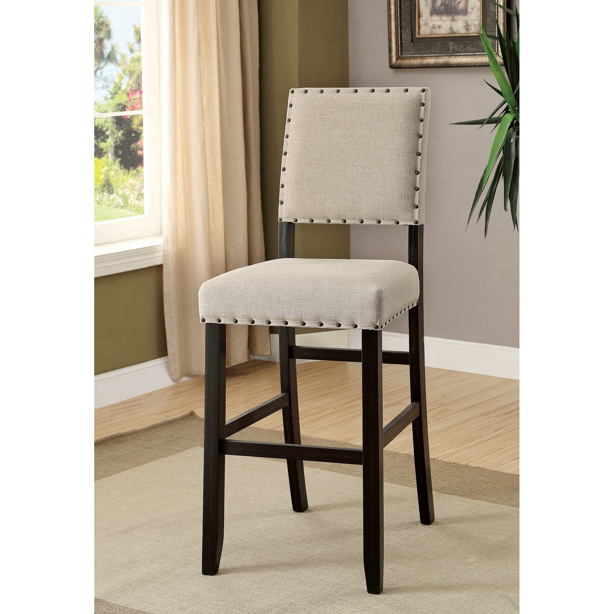 Sania Bar Chair, Antique Black/Beige - view 2