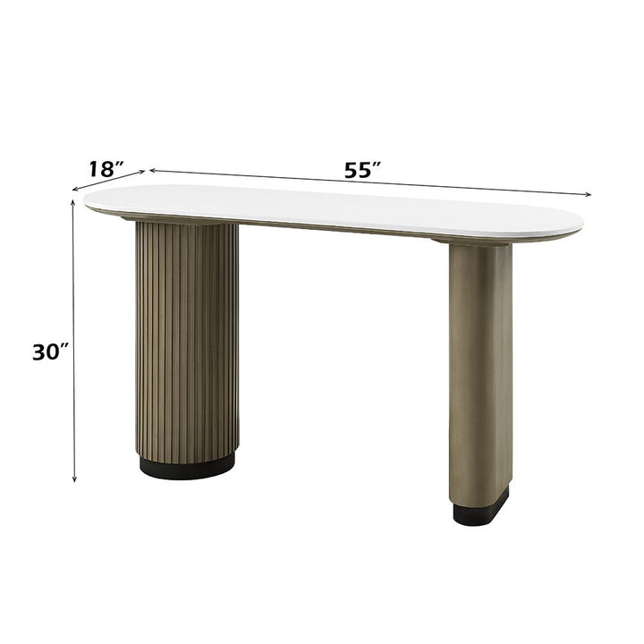 Clayten Sofa Table w/Engineered Top – dimensions diagram
