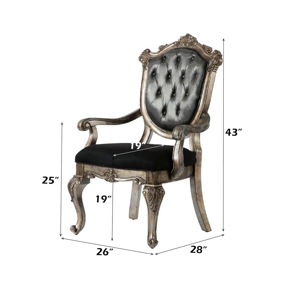 Chantelle Arm Chair (Set-2) – dimensions diagram