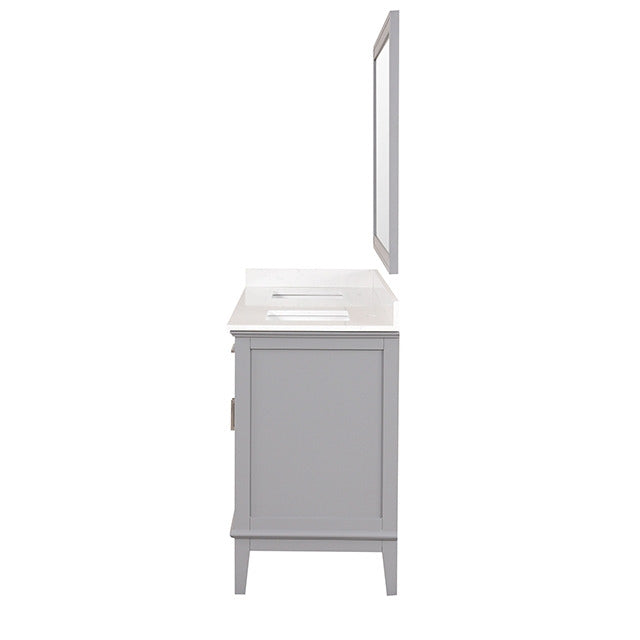 Almeria Vanity Set W/ Mirror, White/Gray - view 9
