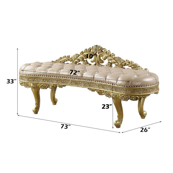 Cabriole Bench – dimensions diagram
