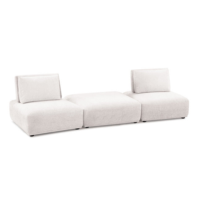 Stavanger 2-Seater W/ Square Ot, White